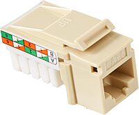 C2G 29310 Cat6 RJ45 Unshielded Keystone Jack, Ivory