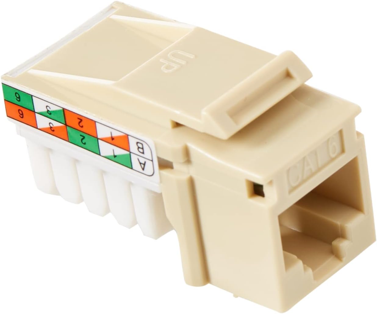 C2G 29310 Cat6 RJ45 Unshielded Keystone Jack, Ivory