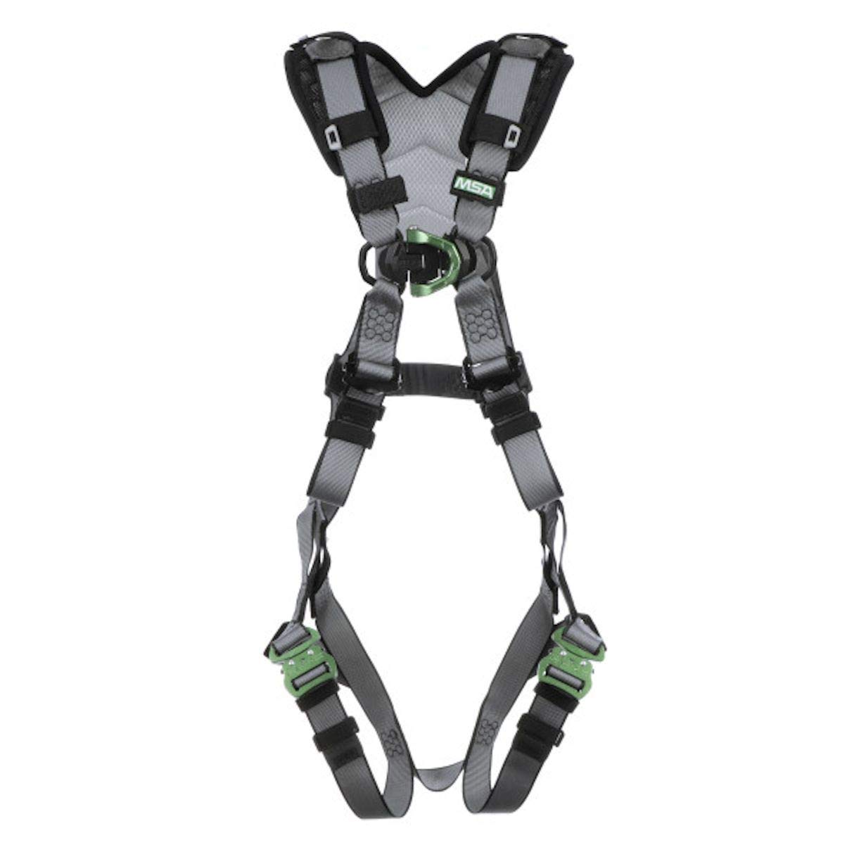 MSA V-FIT Standard Safety Harness - Polyester & Nano-Technology Treated Web Full Body Harness Back, Shoulder Padding