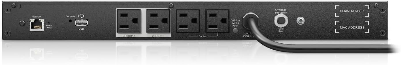 APC Smart-UPS 500VA Lithium-Ion UPS with SmartConnect Short-Depth 1U Rackmount