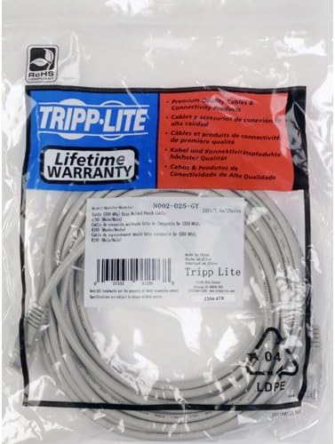 Tripp Lite Cat5e 350MHz Molded Patch Cable (RJ45 M/M) - Gray, 1-ft.(N002-001-GY)