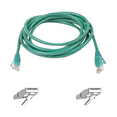 Belkin A3L980-03-GRN-S 3-Feet 4PR-RJ45 M/M CAT6 Snagless Patch Cable (Green), 1 Count (Pack of 1)
