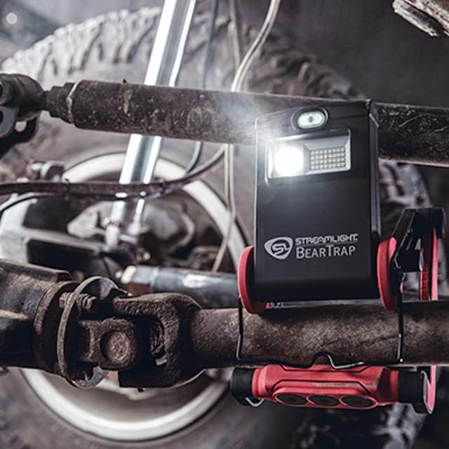Streamlight BearTrap 61520 2000 Lumen Multi-Function Worklight with Magnetic Base and Hang Hook, 120V/100V AC, Red