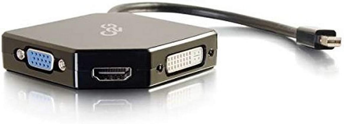 C2G Legrand Mini DisplayPort Adapter, DisplayPort to HDMI/VGA/DVI Adapter, 4K Displayport Adapter