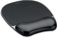 Fellowes 9112101 Crystals Gel Mouse Pad and Wrist Support - Black