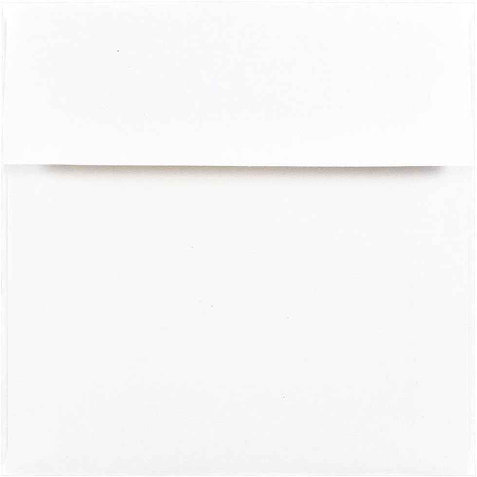 JAM PAPER Foil-Lined Invitation Envelopes - White with Foil Lining - 25/Pack
