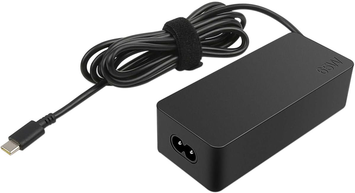 Lenovo 65w USB Type C Ac Adapter 4X20M26268 With 2 Prong Power Cord Included, Black In The Original Retail Packaging.