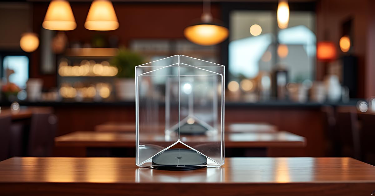 Azar Displays 3-Sided Acrylic Revolving Sign Holder