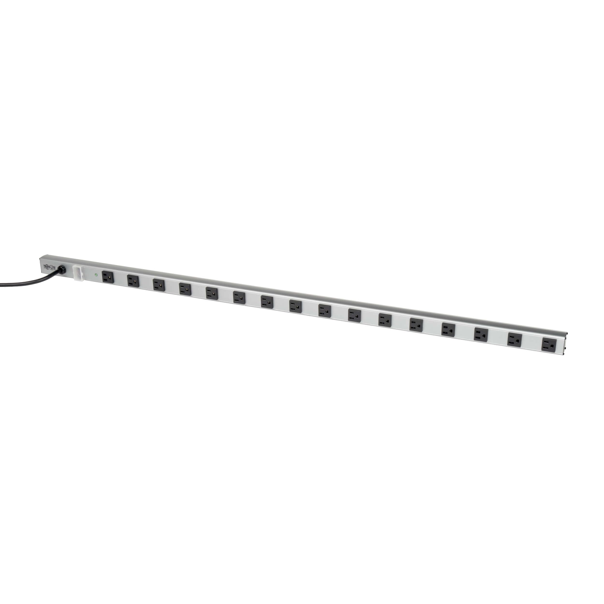 TRIPP LITE Power Strip Surge Protector, Metal Housing, 15 ft Cord