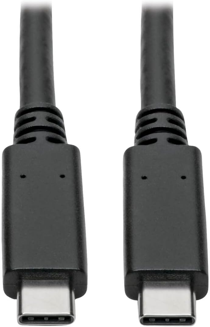 Tripp Lite USB C to USB C Cable (M/M), USB 3.1, PD Charging Cable 5A (100W), 10 Gbps, Thunderbolt 3, 3 ft (U420-C03-G2-5A)