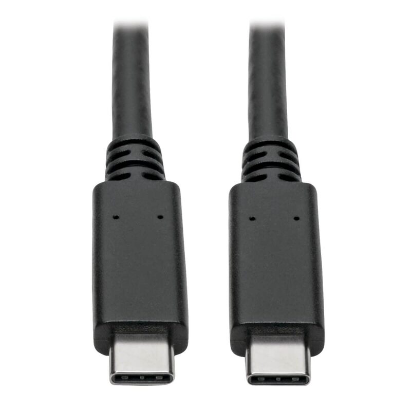 Tripp Lite USB C to USB C Cable (M/M), USB 3.1, PD Charging Cable 5A (100W), 10 Gbps, Thunderbolt 3, 3 ft (U420-C03-G2-5A)