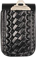 BOSTON LEATHER Double Wide Belt Keeper with Key Slot