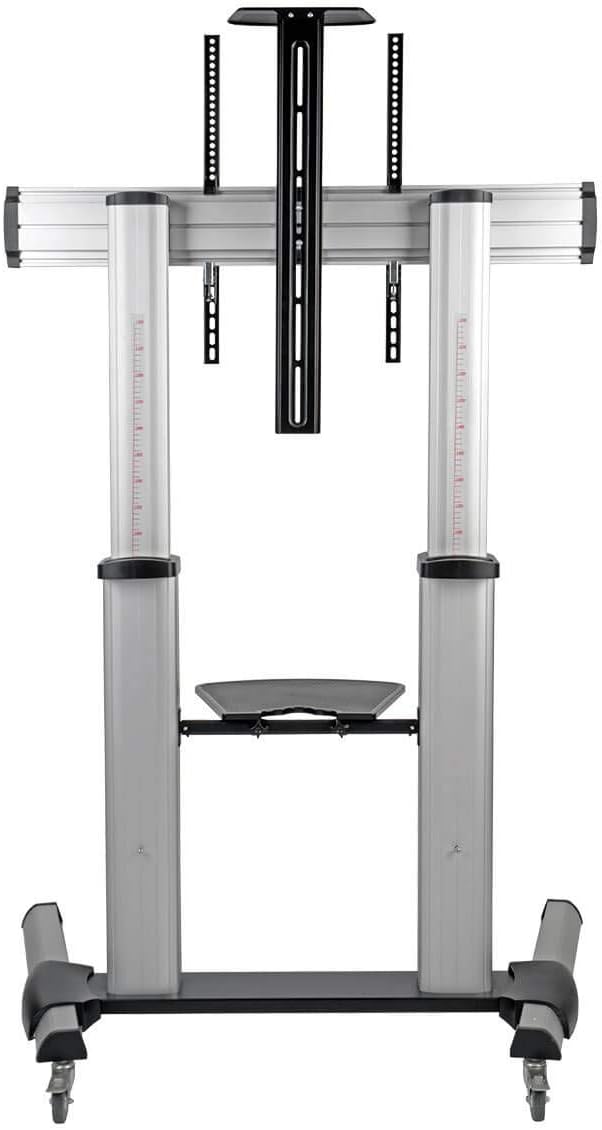 Tripp Lite Mobile TV Stand with Mount, for LED/OLED/LCD Flat Screen Monitors, 60” – 100” Televisions, Shelf & Locking Wheels