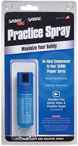 SABRE Practice Spray with Twist Lock, Inert Water-Based Formula, 10-Foot (3-Meter) Range, Helps to Build Confidence