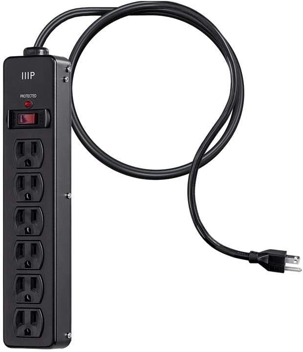 Monoprice Heavy Duty Metal Surge Protector Power Strip / Power Box