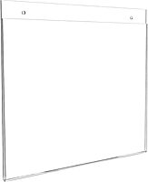 Office Depot Brand Wall Sign Holder, Horizontal, 8-1/2inH x 11inW, Clear