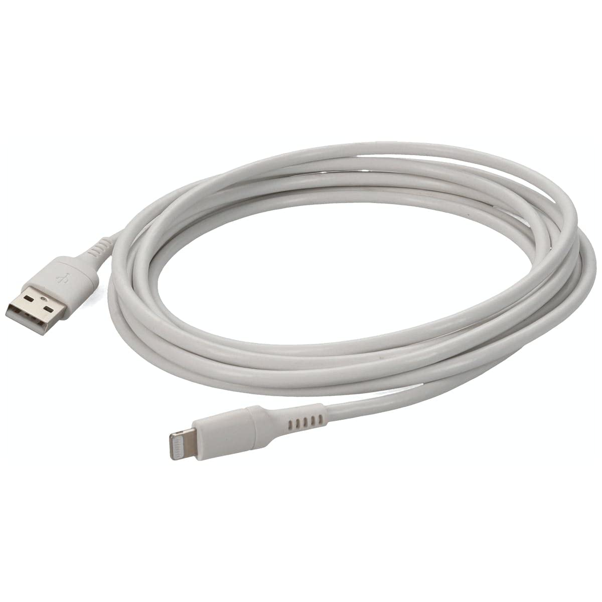 AddOn 3.0m (9.8ft) USB 2.0 (A) Male to Lightning Male Sync and Charge White Cable