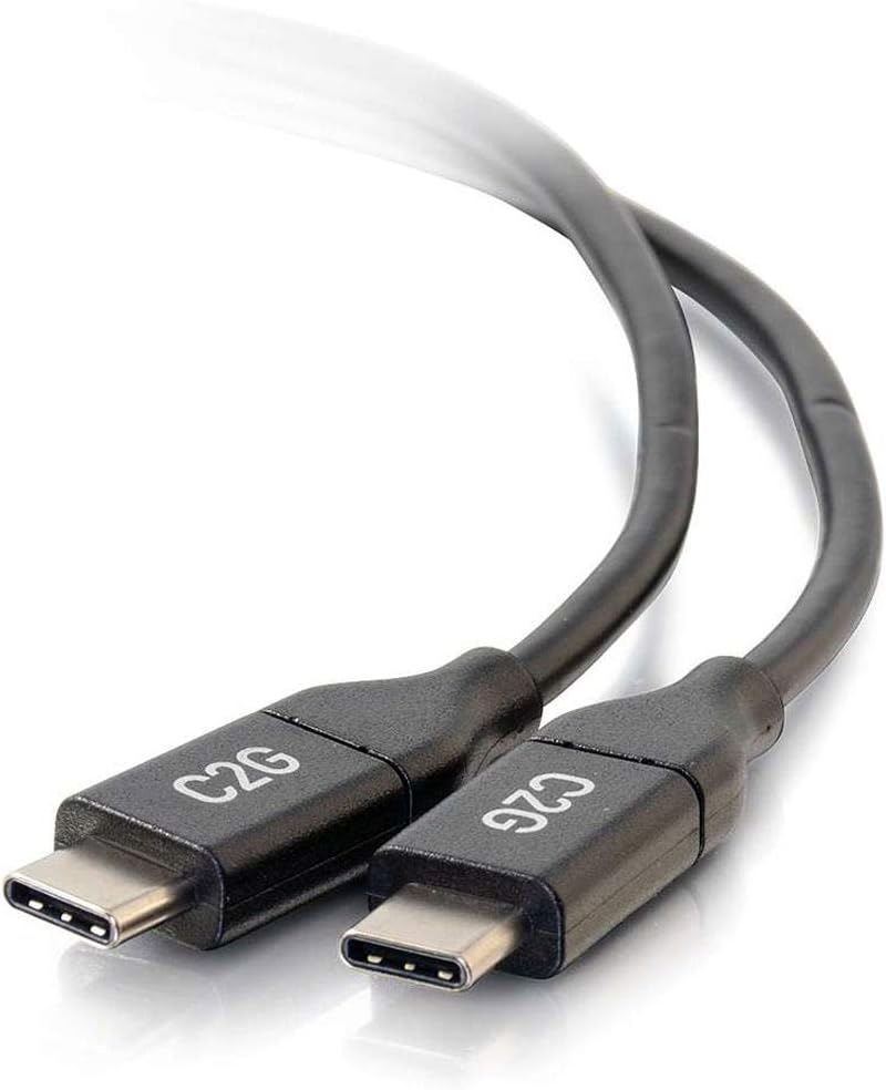 C2G Legrand - C2G USB C to C Cable, Female to Male USB Cable, USB 2.0 Cable, 6 Foot Data Transfer Cable, Black USB Cord