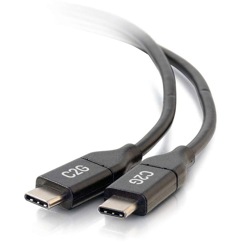 C2G Legrand - C2G USB C to C Cable, Female to Male USB Cable, USB 2.0 Cable, 6 Foot Data Transfer Cable, Black USB Cord