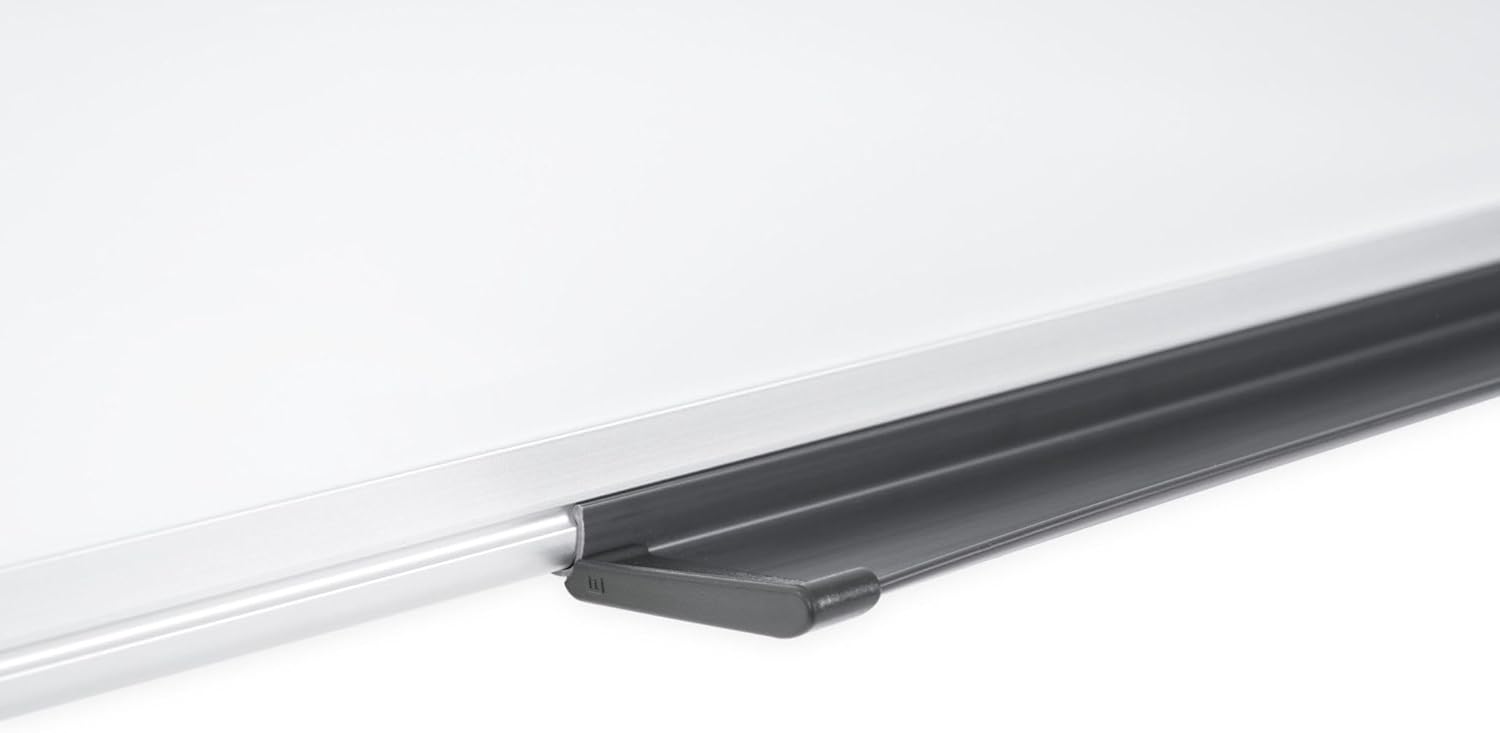 MasterVision Maya Series Magnetic Dry Erase Board, Lacquered Steel Whiteboard, Snap-On Marker Tray, Wall Mounting Kit