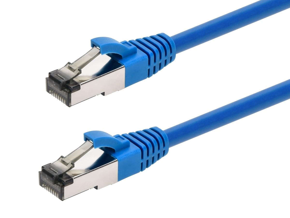 MONOPRICE Cat8 Patch Cable - Double Shielded (S/FTP), 28AWG, 2GHz, 40Gbps, Pure Bare Copper, Snagless RJ45