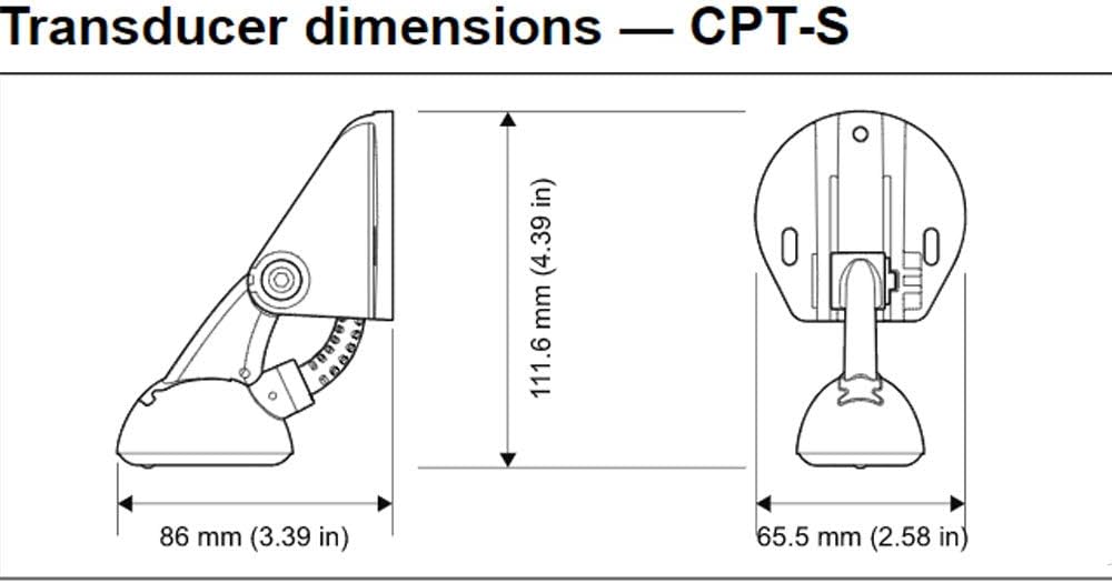 Raymarine CPT-S Transom Mount Transducer - Conical - High Chirp