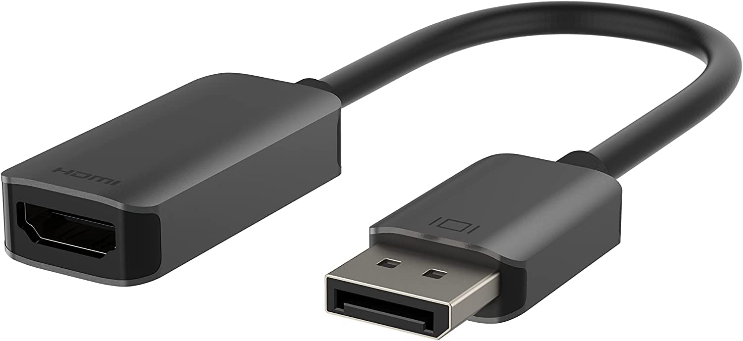 Belkin HDMI to DisplayPort Adapter, DisplayPort 1.2 to HDMI 2.0 Converter - Compatible with 4K 60fps, HDR & HDR10 Monitors
