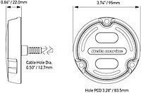 Hella Marine Apelo A2 Blue White Underwater Light - 3000 Lumens - Black Housing - Charcoal Lens w/Edge Light