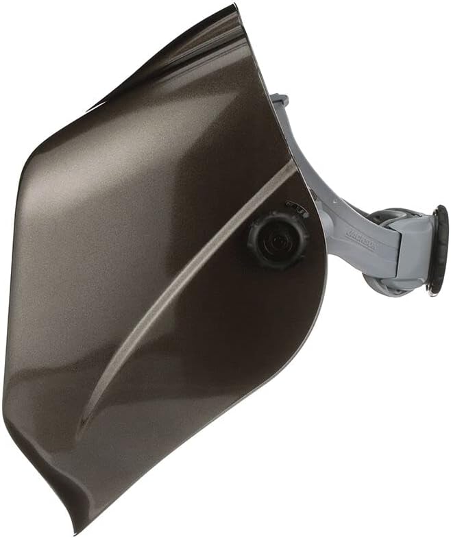 Welding Helmet: Black, Thermoplastic, Shade 10, Ratchet Adjustment