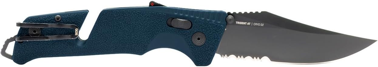 SOG Trident AT Ambidextrous Professional Partially Serrated Folding Knife | Cryo D2 Stainless Steel Blade
