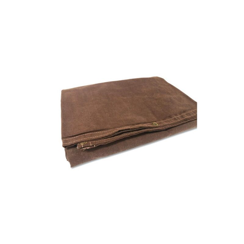 Protective Tarps - 10'x12' 12-oz. w.r.m.r.Brown Canvas tarp