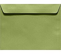 LUX Booklet 6in x 9in Envelopes, Gummed Seal, Avocado Green, Pack Of 50
