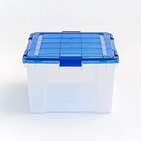 Iris Ultimate Weatherpro Storage Boxes, 23-5/8inL x 20-1/16inW x 16-3/16inH, 60 Qt, Clear, Set Of 4 Boxes