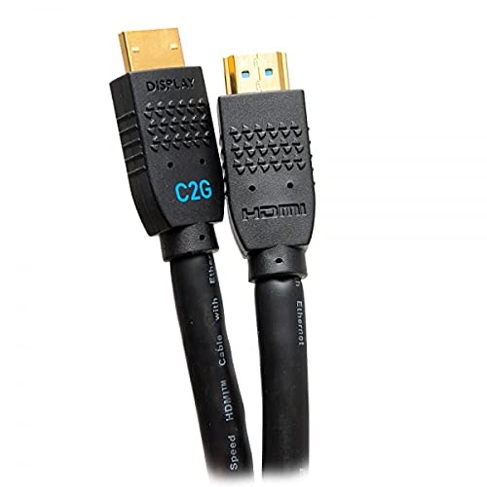 C2G 35ft Ultra Flexible 4K Active HDMI Cable Gripping 4K 60Hz - In-Wall M/M - 35 ft HDMI A/V Cable for Computer, Projector