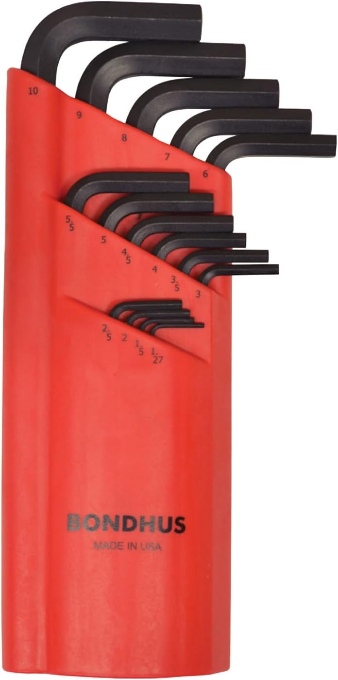 Bondhus 10995 Set of 15 Balldriver L-wrenches, ProGuard Finish, sizes 1.27-10mm