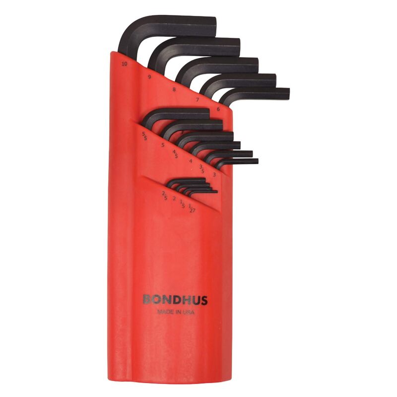 Bondhus 10995 Set of 15 Balldriver L-wrenches, ProGuard Finish, sizes 1.27-10mm