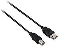 V7 High-Speed USB 2.0 Device Cable - 6 feet - A Male to B Male for Connecting PC to Digital Cameras, Printers, Scanners, External Disk Drives (V7N2USB2AB-06F) - Black