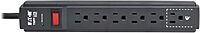 Eaton Tripp Lite Series 6-Outlet Surge Protector Power Strip, 3ft Extension Cord, 600 Joules, 15A Circuit Breaker, Black