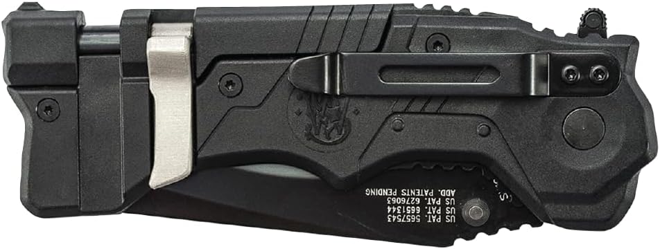 Smith & Wesson 1st Response SW911B 8.2in High Carbon S.S. Assisted Opening Knife with 3.4in Serrated Tanto Blade and Nylon