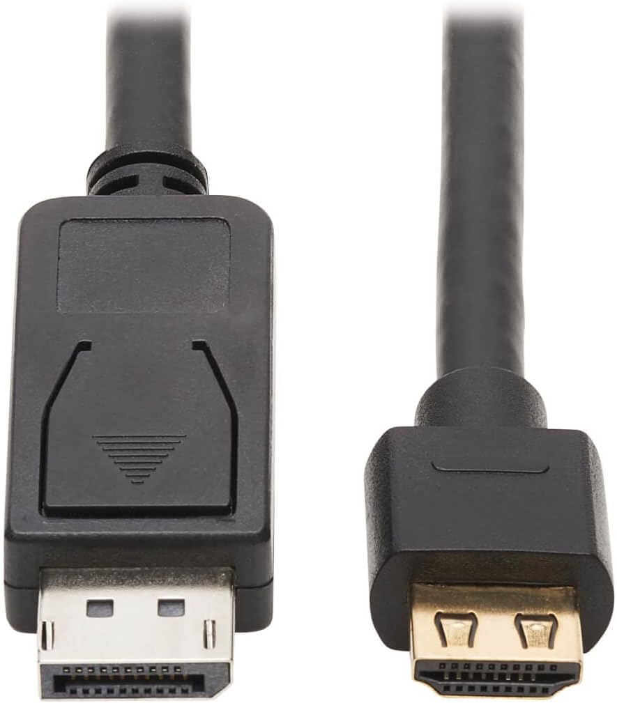Eaton Tripp Lite Series DisplayPort 1.2 to HDMI Active Adapter Cable (M/M), 4K 60 Hz, HDR, Secure-Grip Plugs, Black