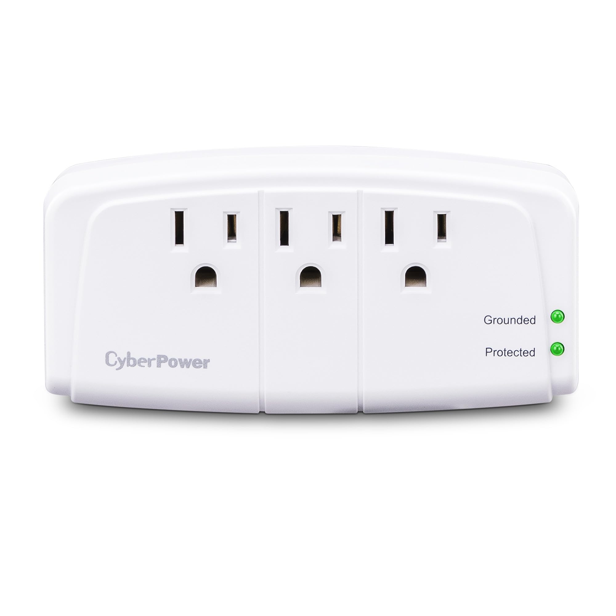CyberPower CSB300W Essential 3 - Outlet Surge with 900 J - Clamping Voltage 800V, NEMA 5-15P, Wall Tap, EMI/RFI Filtration