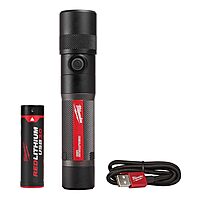 Milwaukee Rechargeable 1100 Lumen LED Flashlight, Battery Powered, Twist Focus
