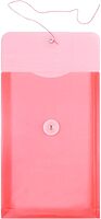 JAM PAPER Open-End Plastic Envelopes, Button & String