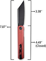 SENCUT Bronte Folding Pocket Knife with Front Flipper, 3.38 Inch 9Cr18MoV Reverse Tanto Blade