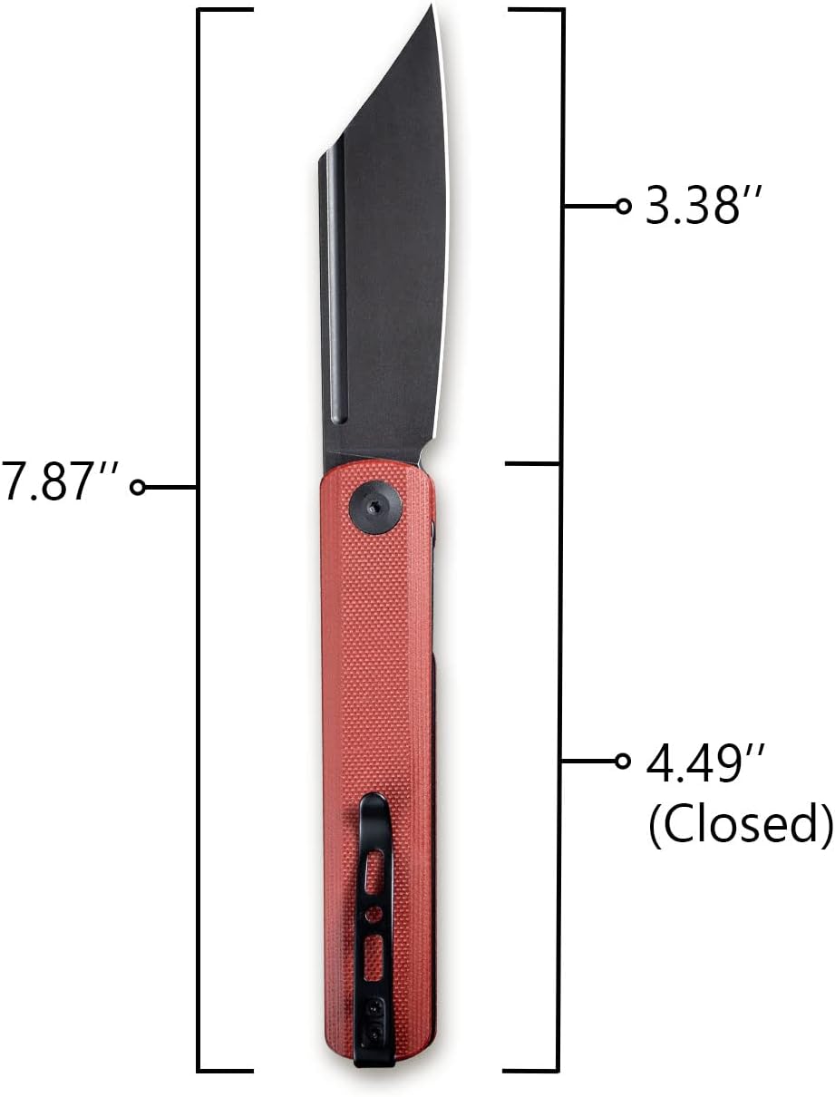 SENCUT Bronte Folding Pocket Knife with Front Flipper, 3.38 Inch 9Cr18MoV Reverse Tanto Blade