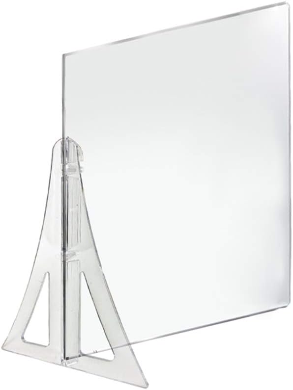 Azar Displays Protective Sneeze Guard for Counter and Desk - Portable Plexiglass Barrier