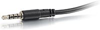 C2G Legrand 4-Pin 3.5MM Port Cable, Black Microphone Cable Y-Splitter, 6 Inch Splitter Y-Cable with Headset Splitter Adapter, 1 Count, C2G 27394