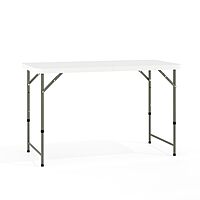 Flash Furniture 4' Rectangular Plastic Folding Event Table with Adjustable Legs and Carrying Handle