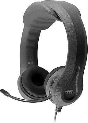 HamiltonBuhl Kid's Flex-Phones TRRS Headset with Gooseneck Microphone, Black