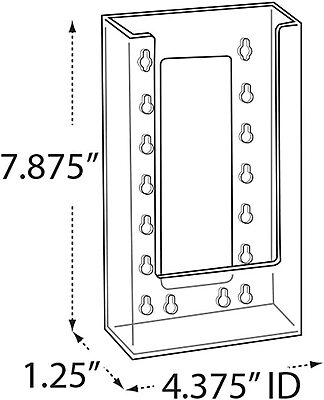 Azar Displays Medium Molded Lottery Box With Pocket, 17inH x 5-1/2inW x 7-3/4inD, White